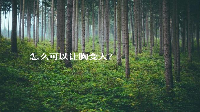 怎么可以让胸变大？