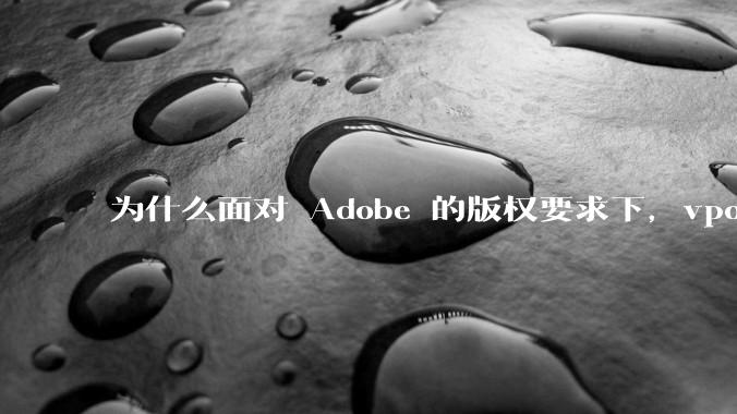 为什么面对 Adobe 的版权要求下，vposy 大神还能从容不迫？
