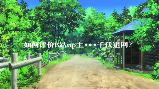 如何评价B站up主***千代退网？